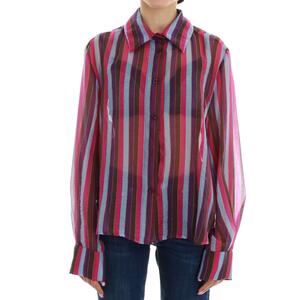 CAMICIA RIGHE NOMADE VIOLA